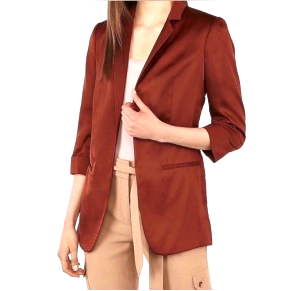 Express Satin-feel Boyfriend Blazer